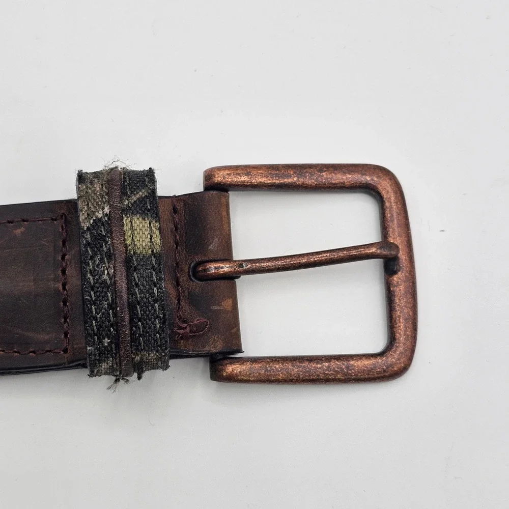 Camo Belt Genuine‎ Leather Lacing Men's XL 42-44 Men's Hunting Outdoors